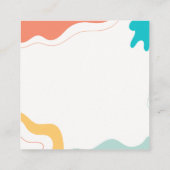 Moderne Abstracte kleur Splash Korting Coupon Kaar (Achterkant)