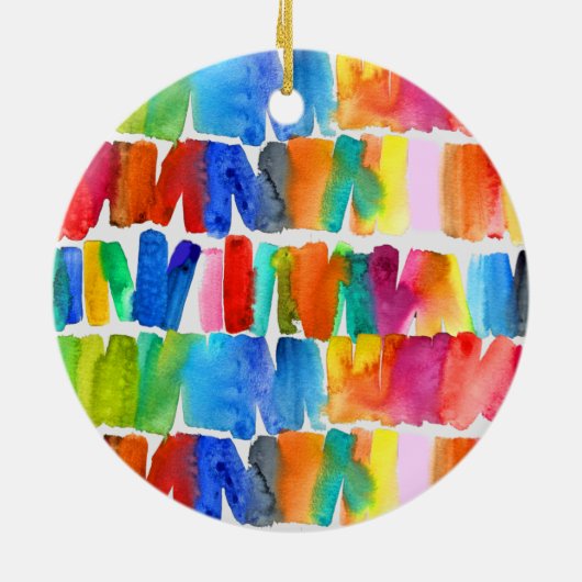 Moderne, abstracte kleuren, ongekende kleuren keramisch ornament (Achterkant)