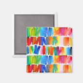 Moderne, abstracte kleuren, ongekende kleuren magneet (Voorkant / Achterkant)