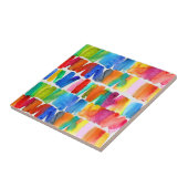 Moderne, abstracte kleuren, ongekende kleuren tegeltje (Zijkant)