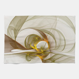 Moderne Abstracte Kleuren van Edele Metalen Fracta Theedoek