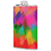 Moderne Abstracte kleurenspenseelstreek Heupfles (Links)