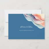 Moderne Abstracte Kleurgolf, Foto Save The Date (Achterkant)