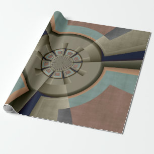 Moderne Abstracte Kleurharmonie Fractale Kunst Gra Cadeaupapier