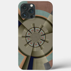Moderne Abstracte Kleurharmonie Fractale Kunst Gra iPhone 13 Pro Max Hoesje