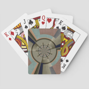 Moderne Abstracte Kleurharmonie Fractale Kunst Gra Pokerkaarten