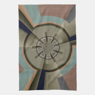 Moderne Abstracte Kleurharmonie Fractale Kunst Gra Theedoek