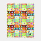 Moderne Abstracte, kleurrijke patroonbundel Fleece Deken (Voorkant)