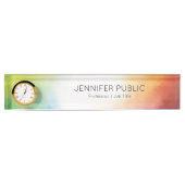 Moderne Abstracte kleurrijke rood-blauwe groen Naambordje (Voorkant)