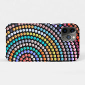 Moderne Abstracte Kleurrijke Stippenkunst Case-Mate iPhone Case (Achterkant (horizontaal))