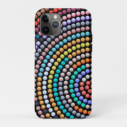 Moderne Abstracte Kleurrijke Stippenkunst Case-Mate iPhone Case (Achterkant)