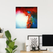 Moderne Abstracte kleurrijke verf Poster (Thuiskantoor)