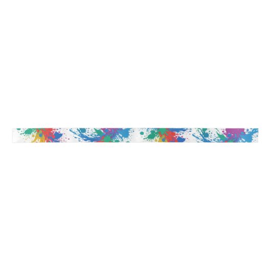 Moderne Abstracte kleurrijke verf Spletters patroo Lint (Voorkant)