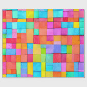 Moderne Abstracte, kleurrijke Waterverf Cadeaupapier (Vlak)