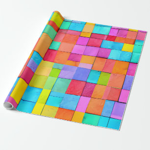 Moderne Abstracte, kleurrijke Waterverf Cadeaupapier