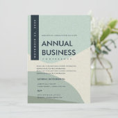 MODERNE ABSTRACTE KUNST AQUA BLAUWE CONFERENTIE EV KAART (Staand voorkant)