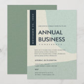 MODERNE ABSTRACTE KUNST AQUA BLAUWE CONFERENTIE EV KAART (Voorkant / Achterkant)