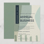 MODERNE ABSTRACTE KUNST AQUA BLAUWE CONFERENTIE EV KAART (Voorkant / Achterkant)