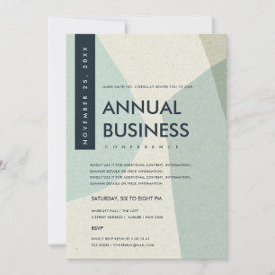 MODERNE ABSTRACTE KUNST AQUA BLUE CONFERENCE EVENT KAART