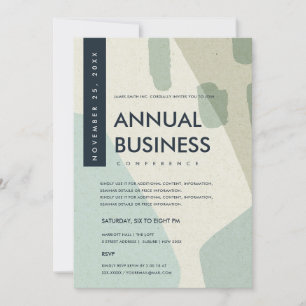 MODERNE ABSTRACTE KUNST AQUA BLUE CONFERENCE EVENT KAART