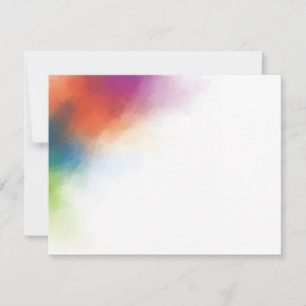 Moderne Abstracte kunst Blank rood-blauw groen Notitiekaartje