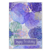 Moderne abstracte kunst blauw en paars (Voorkant)