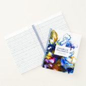 Moderne abstracte kunst blauw notitieboek (Binnen)