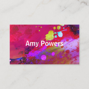 Moderne abstracte kunst Bold Artistiek Kleurrijk Visitekaartje