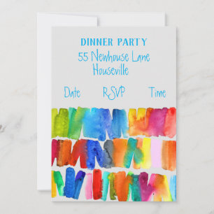Moderne abstracte kunst Dinner Party Kaart