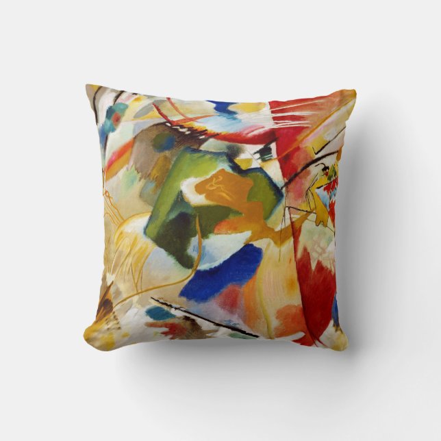 Moderne abstracte kunst expressionisme kussen (Voorkant)