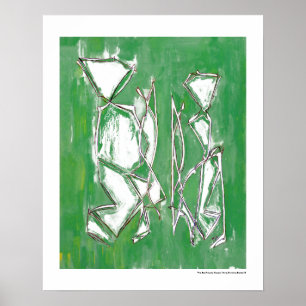 Moderne Abstracte kunst Geometrisch paar Trendy De Poster
