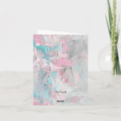 Moderne Abstracte Kunst Gevouwen Blank Note Kaart (Achterkant)