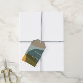 Moderne Abstracte Kunst Groene Sage Blauwgroen Aan Cadeaulabel (Met Touw)