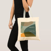 Moderne Abstracte Kunst Groene Sage Blauwgroen Aan Tote Bag (Voorkant (product))