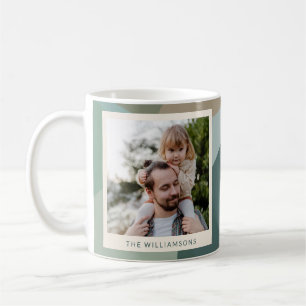 Moderne Abstracte Kunst Groene Sage Blauwgroen Fot Koffiemok