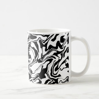 Moderne abstracte kunst in zwart en wit koffiemok