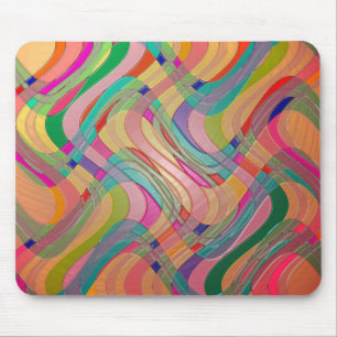 Moderne Abstracte Kunst Kleurrijke Glas-in-Lood-Ui Muismat