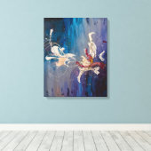Moderne Abstracte kunst-kosmische dans van de sche Canvas Afdruk (Insitu (Houten vloer))