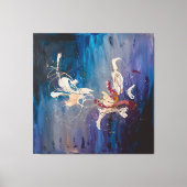 Moderne Abstracte kunst-kosmische dans van de sche Canvas Afdruk (Voorkant)