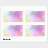 Moderne Abstracte Kunst Lege Kleurrijke Sjabloon Rechthoekige Sticker (Vel)