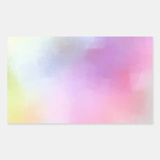 Moderne Abstracte Kunst Lege Kleurrijke Sjabloon Rechthoekige Sticker (Voorkant)