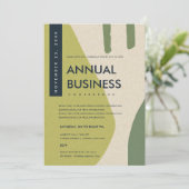 MODERNE ABSTRACTE KUNST LIME GROENE CONFERENTIE EV KAART (Staand voorkant)