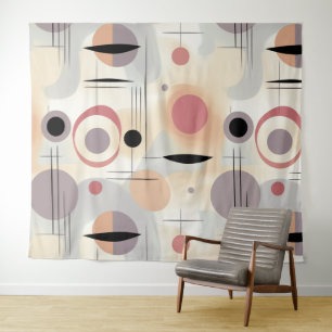 Moderne abstracte kunst midden eeuw wandkleed