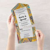 Moderne Abstracte kunst olieverfschilderij Artist All In One Uitnodiging (Afscheurbaar)