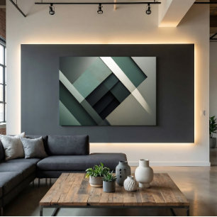 Moderne Abstracte Kunst Past Perfect in een Man Ca Canvas Afdruk