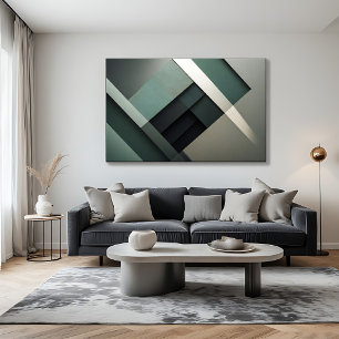 Moderne Abstracte Kunst Past Perfect in een Man Ca Poster