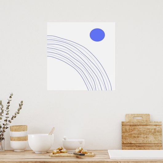 moderne abstracte kunst poster (Keuken)