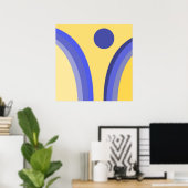 moderne abstracte kunst poster (Thuiskantoor)