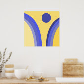 moderne abstracte kunst poster (Keuken)