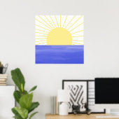 moderne abstracte kunst poster (Thuiskantoor)